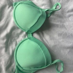 White Fox Teal Bathing Suit Top